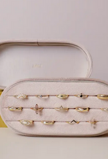 Large Oval Cream Jewelry Box