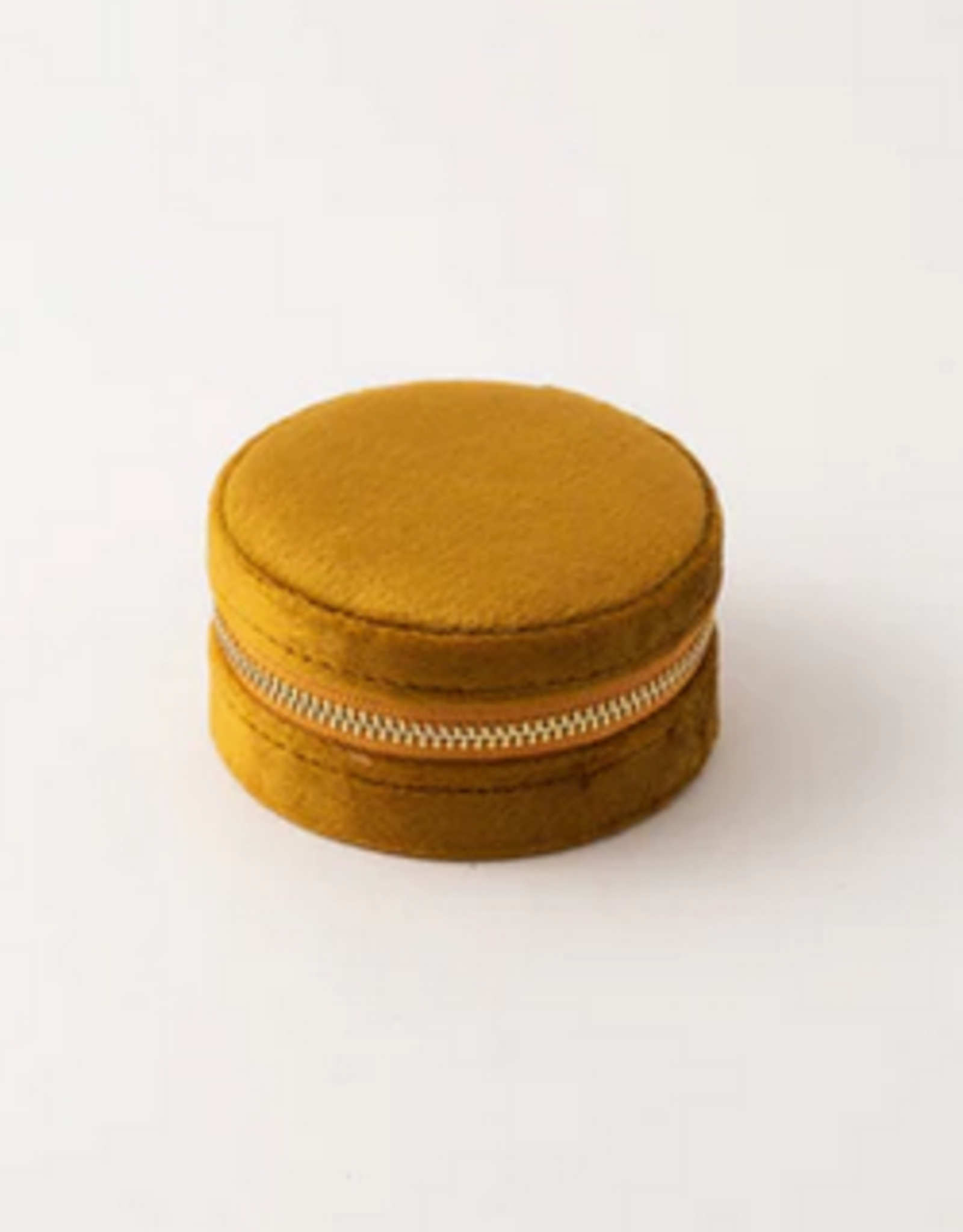 Circle Bon Voyage Jewelry Box D3" H2" - Topaz