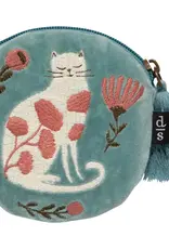 Embroidered Catbloom Coin Purse