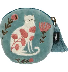 Embroidered Catbloom Coin Purse