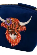 Highland Cow Velvet Mini Pouch