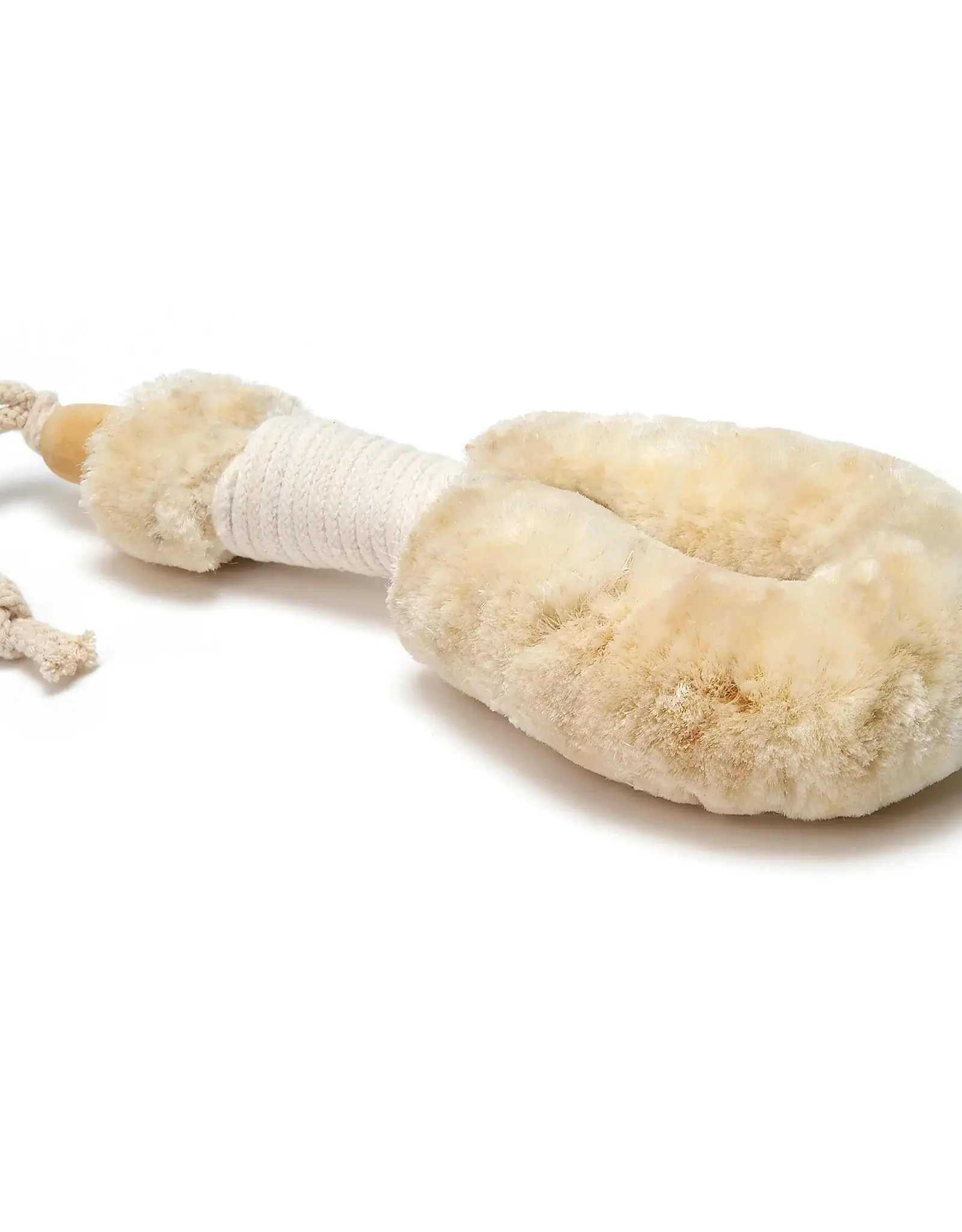 Medium Jute Body Brush White Handle