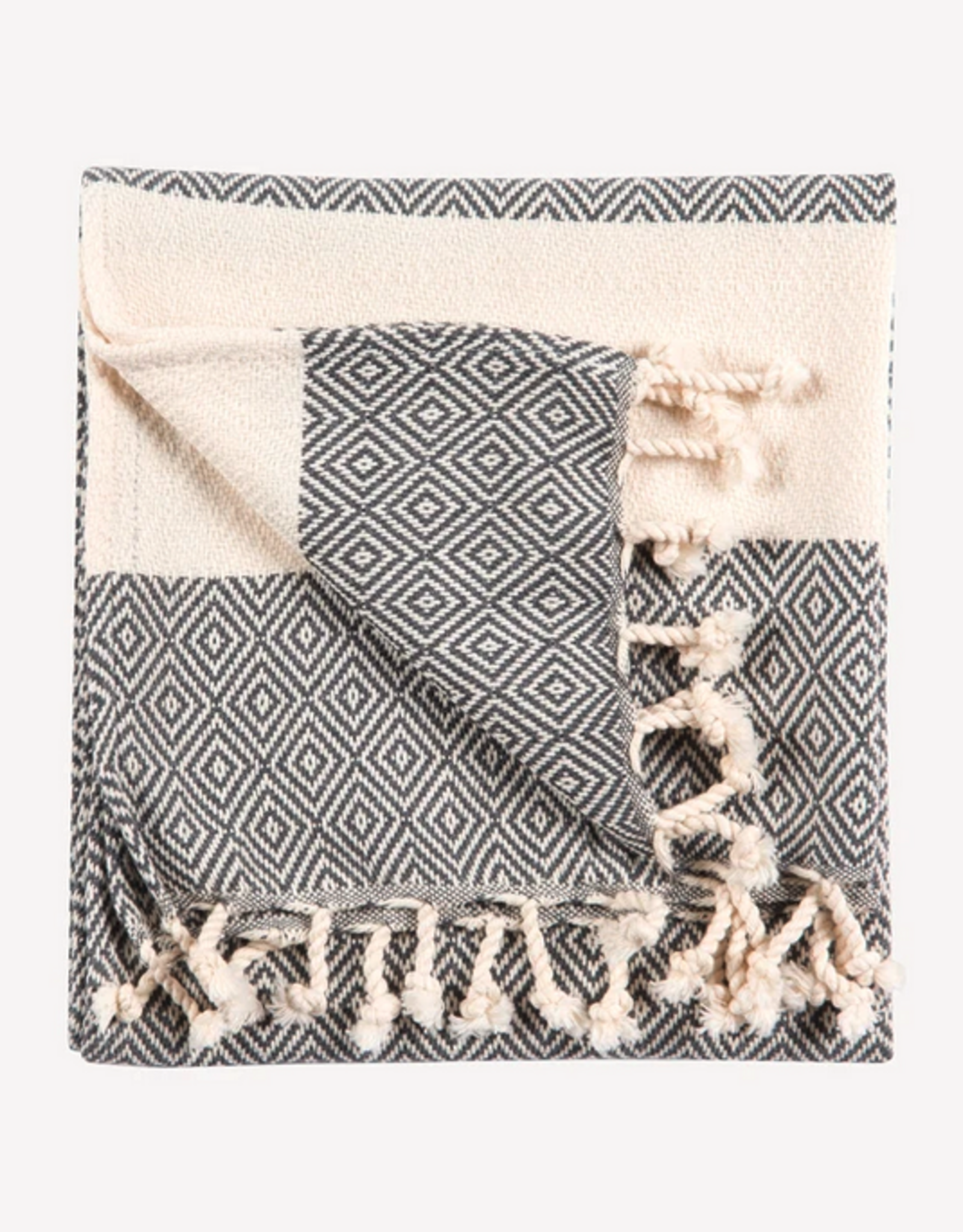 Slate Diamond Turkish Hand Towel