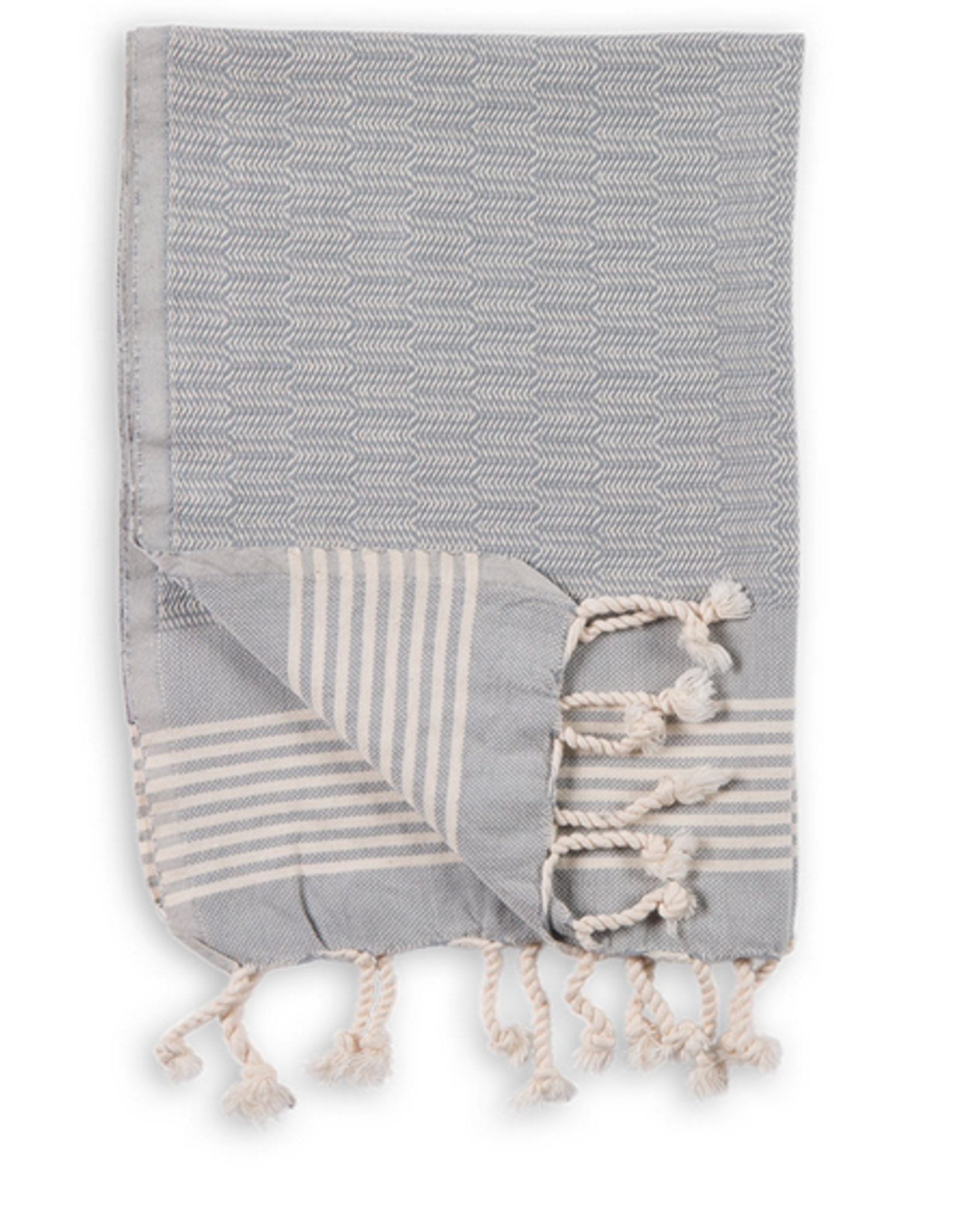 Light Grey Textured Turkish Hand Towel