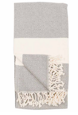 Slate Diamond Pattern Turkish Towel
