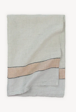 Natural/Mandarin/Grey French Stripe Hand Towel L29" W19"