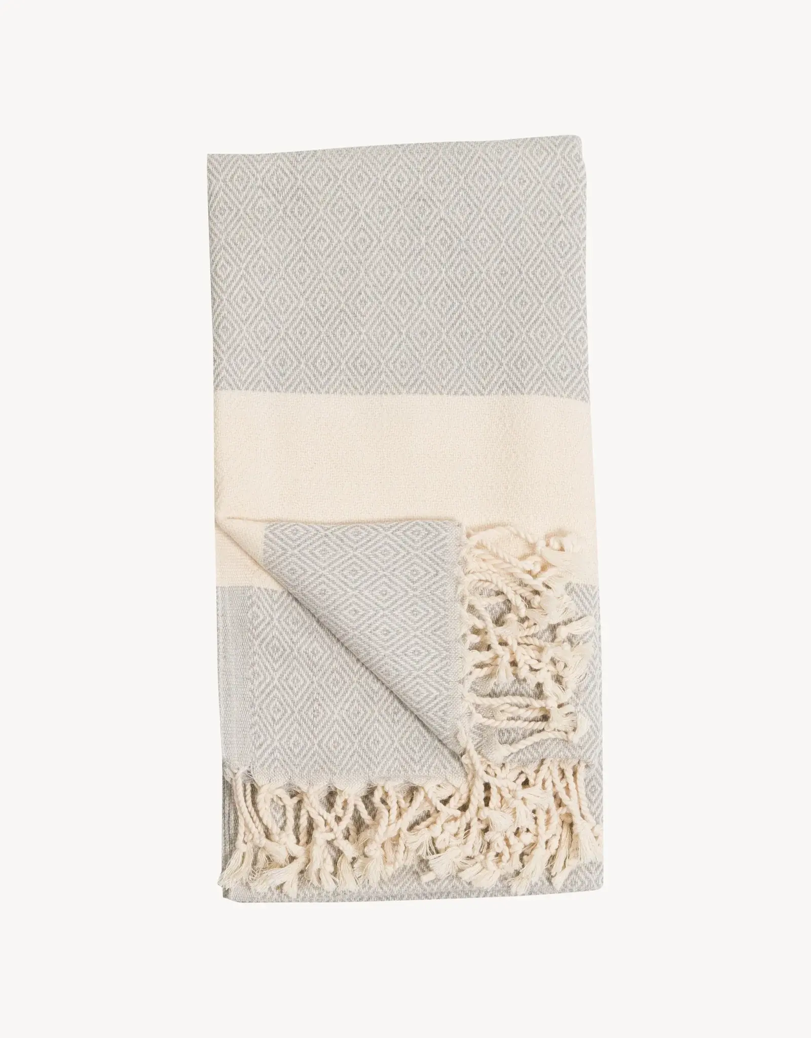 Mist Diamond Pattern Turkish Towel