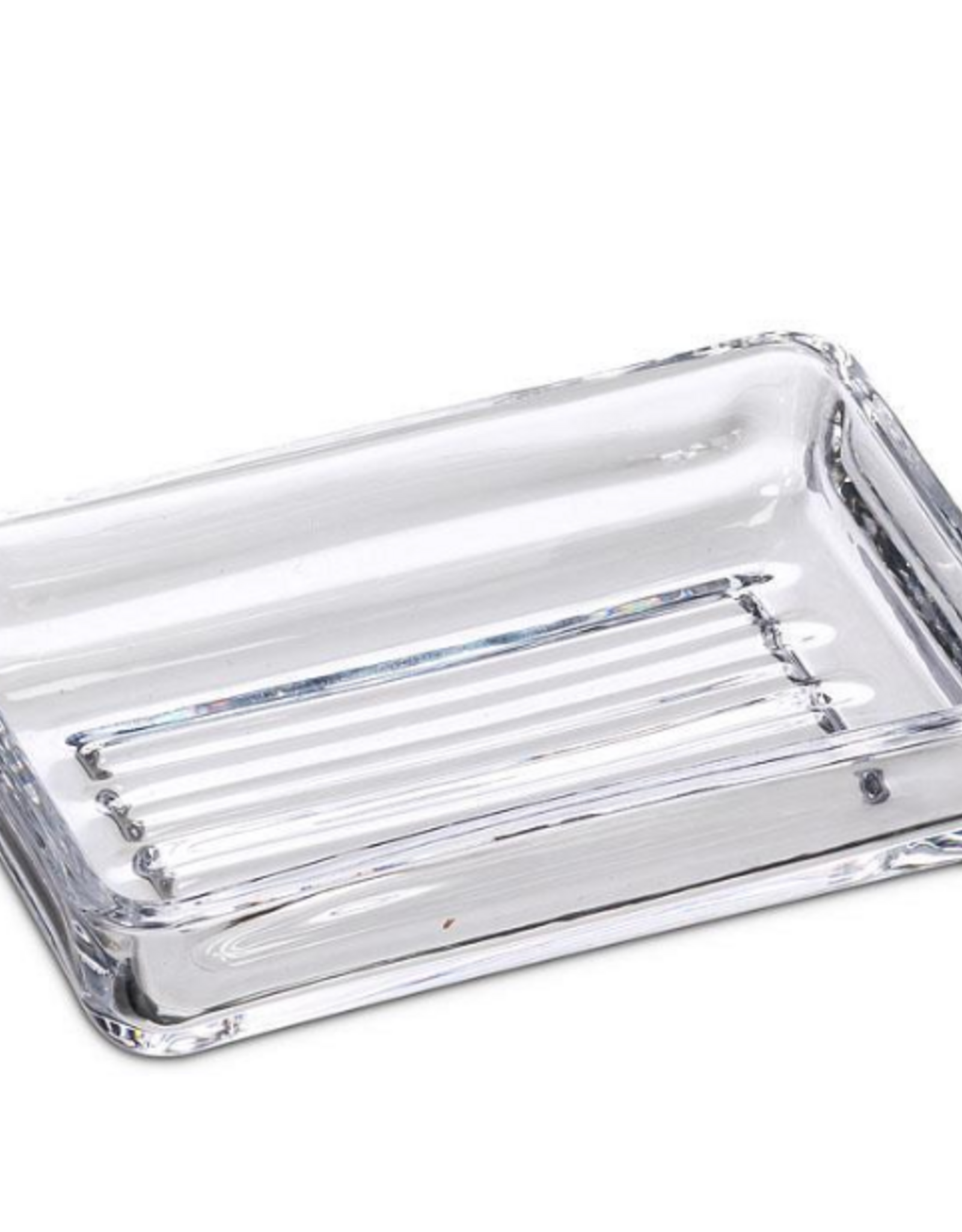 Clear Glass Classic Rectangle Soap Dish L5" W3.5"