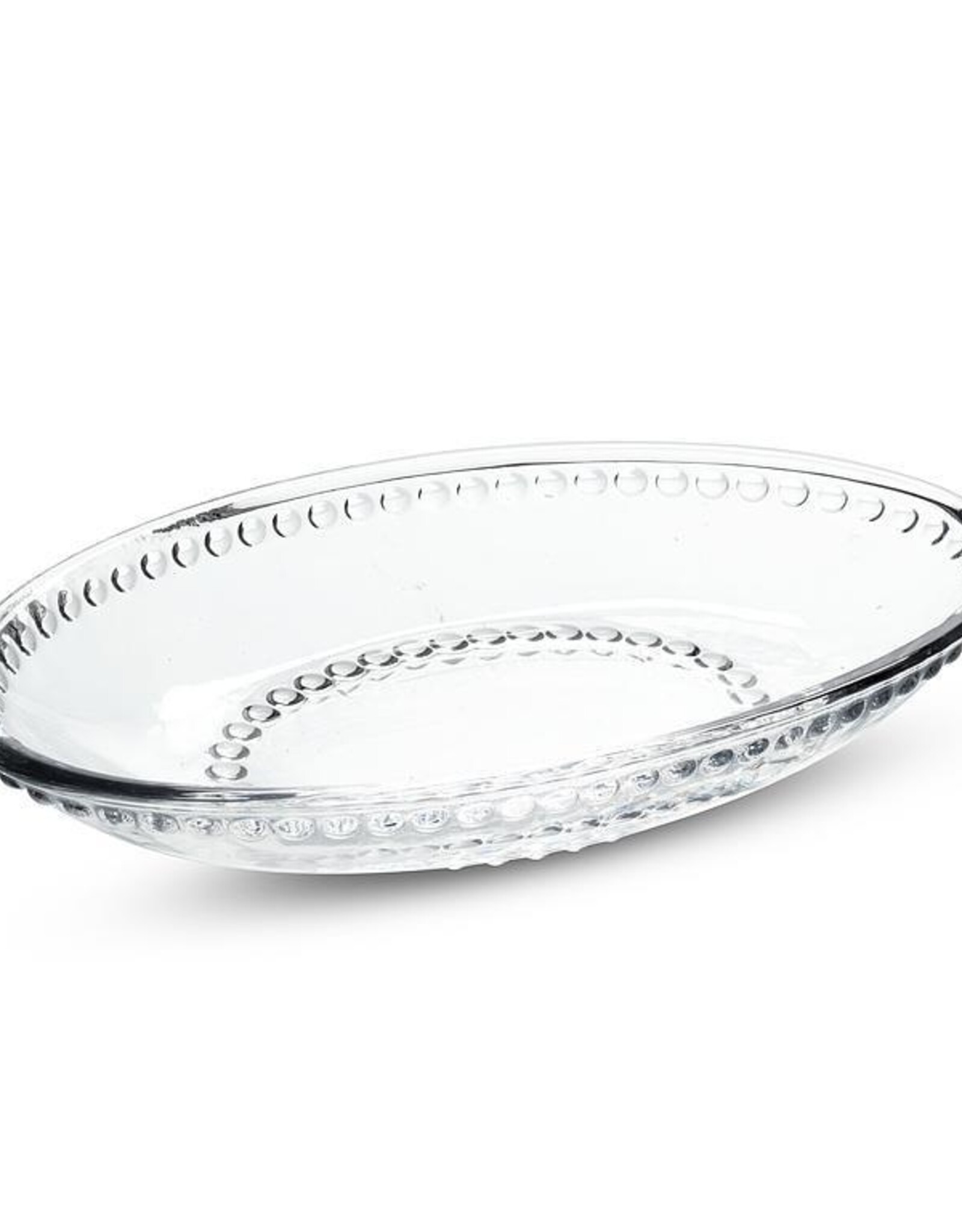 Glass Oval Ball Edge Soap Dish