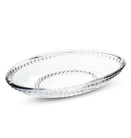 Glass Oval Ball Edge Soap Dish