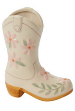 Cowgirl Boot Vase H7.25"