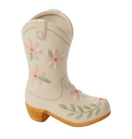 Cowgirl Boot Vase H7.25"