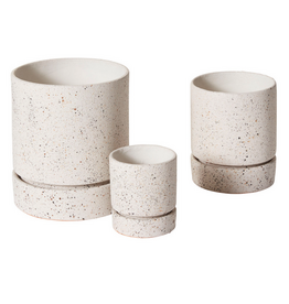 Nisha Textured Pot with Saucer