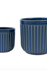 Glossy Dark Blue Lyse Pot