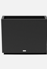 Short Black Block Span Planter L30" W12" H24"