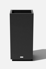 Tall Black Block Pedestal Planter W15.5" H31.75"