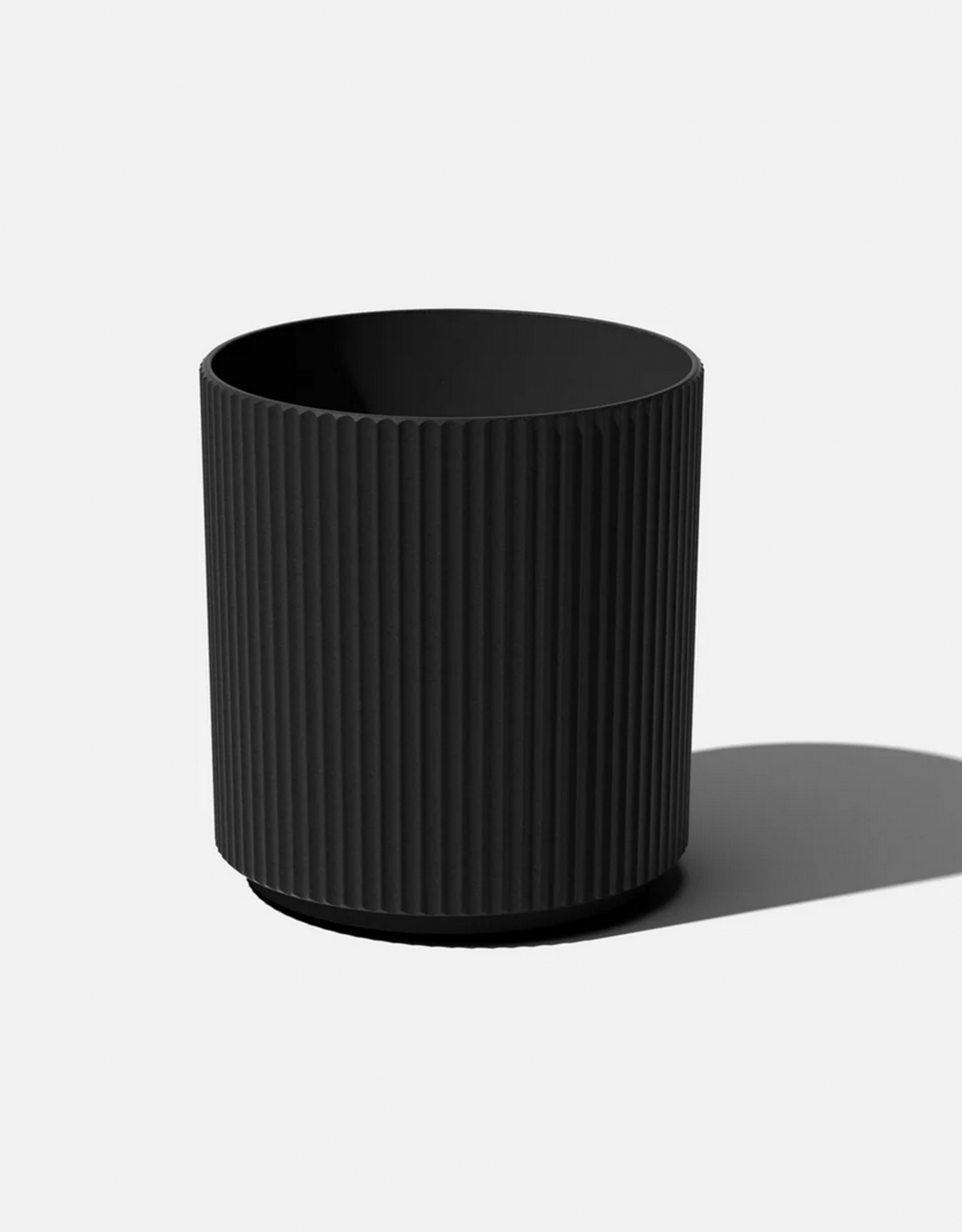 Large Black Demi Twenty Planter D18.5" H19.75"