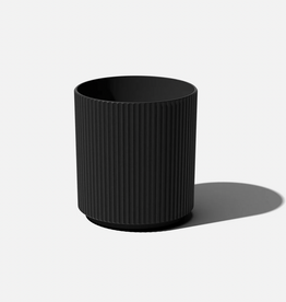 Large Black Demi Twenty Planter D18.5" H19.75"