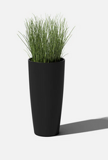 Black Selena Tapered Planter w/Shelf D13.5" H28"