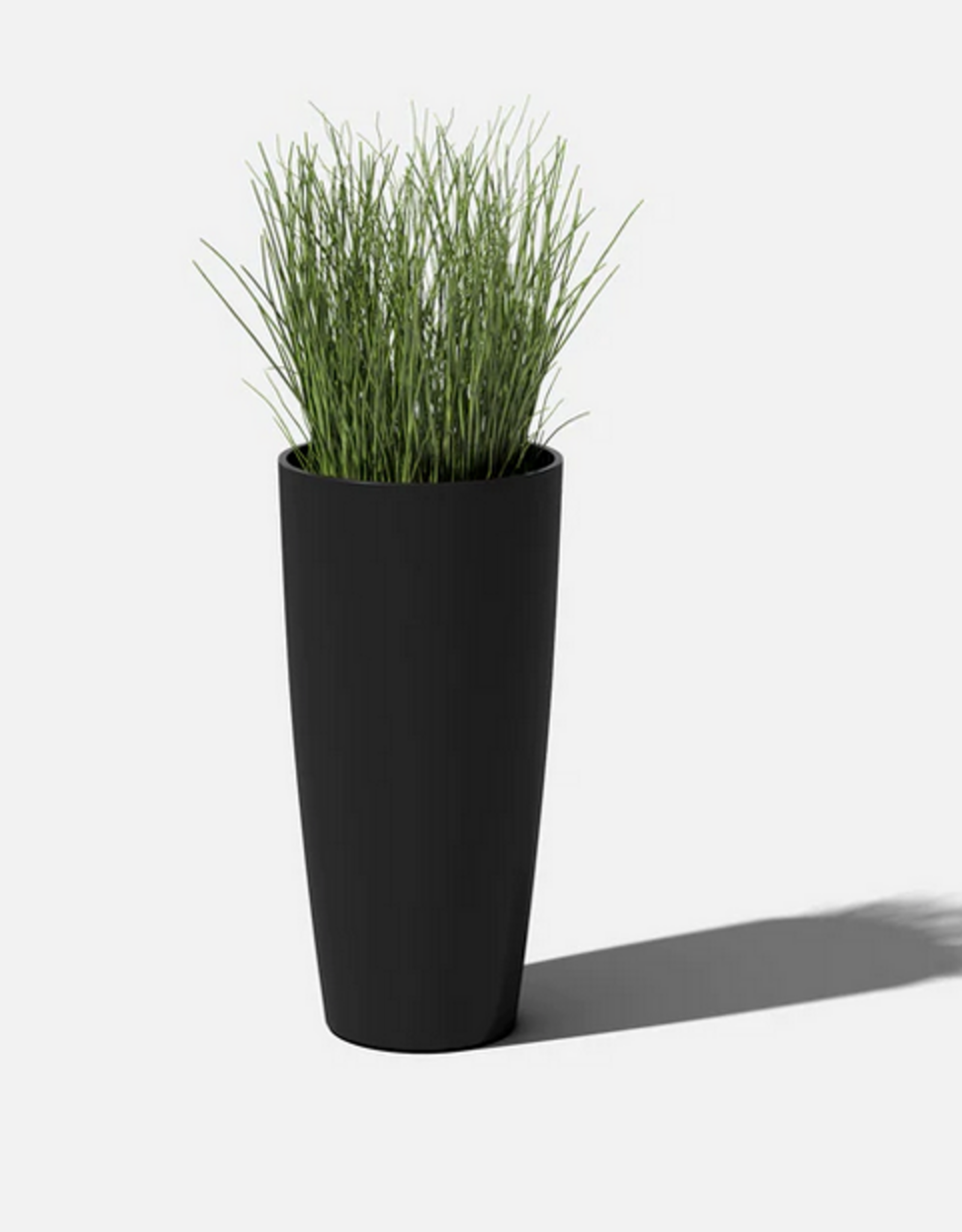 Black Selena Tapered Planter w/Shelf D13.5" H28"