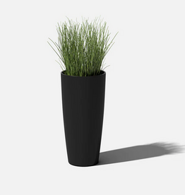 Black Selena Tapered Planter w/Shelf D13.5" H28"