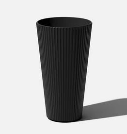 Tall Black Demi Planter D14.75" H26.25"