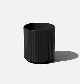 Small Black Demi Twelve Planter D10.5" H11.5"