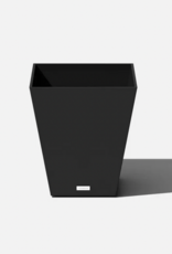 Small Black Nobleton Eighteen Planter with Shelf and Tray  L16" W16" H18"