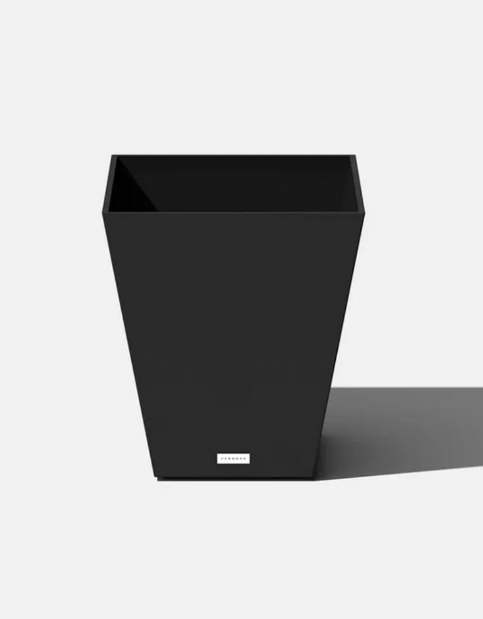 Small Black Nobleton Eighteen Planter with Shelf and Tray  L16" W16" H18"