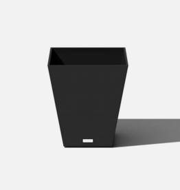 Small Black Nobleton Eighteen Planter with Shelf and Tray  L16" W16" H18"