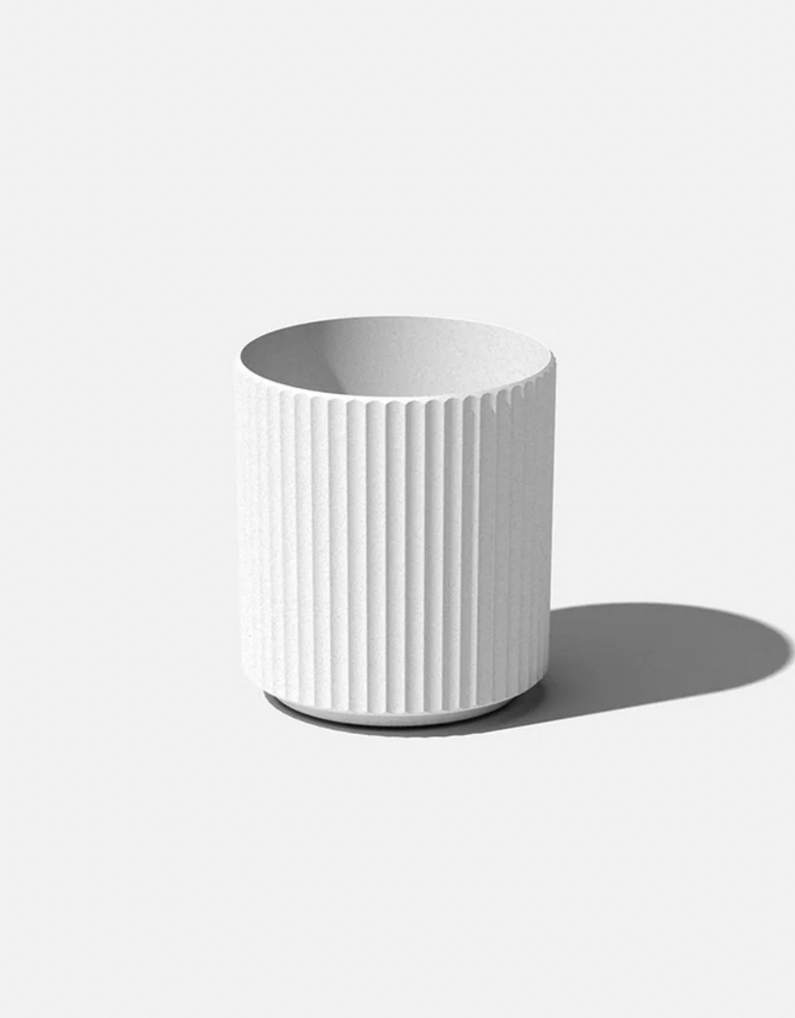 Medium White Demi Planter D15" H16"