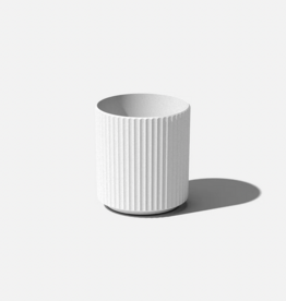 Medium White Demi Planter D15" H16"