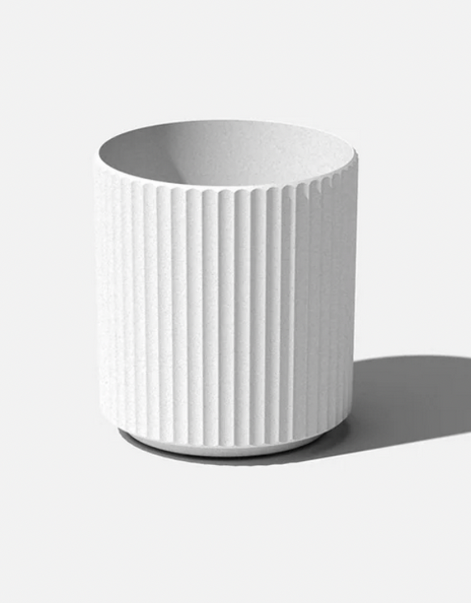 Medium White Demi Planter D15" H16"