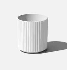 Medium White Demi Planter D15" H16"