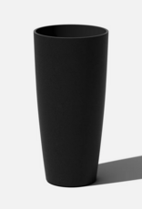 Black Selena Tapered Planter w/Shelf D13.5" H28"