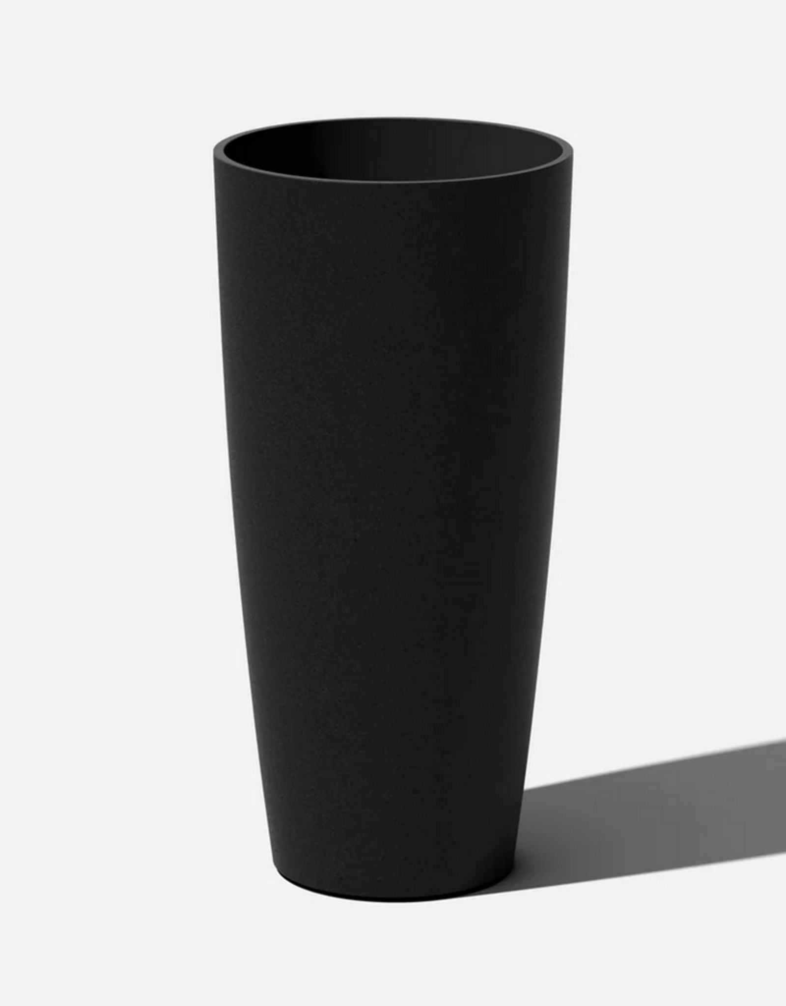 Black Selena Tapered Planter w/Shelf D13.5" H28"