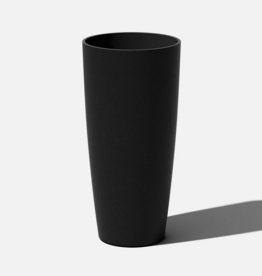 Black Selena Tapered Planter w/Shelf D13.5" H28"