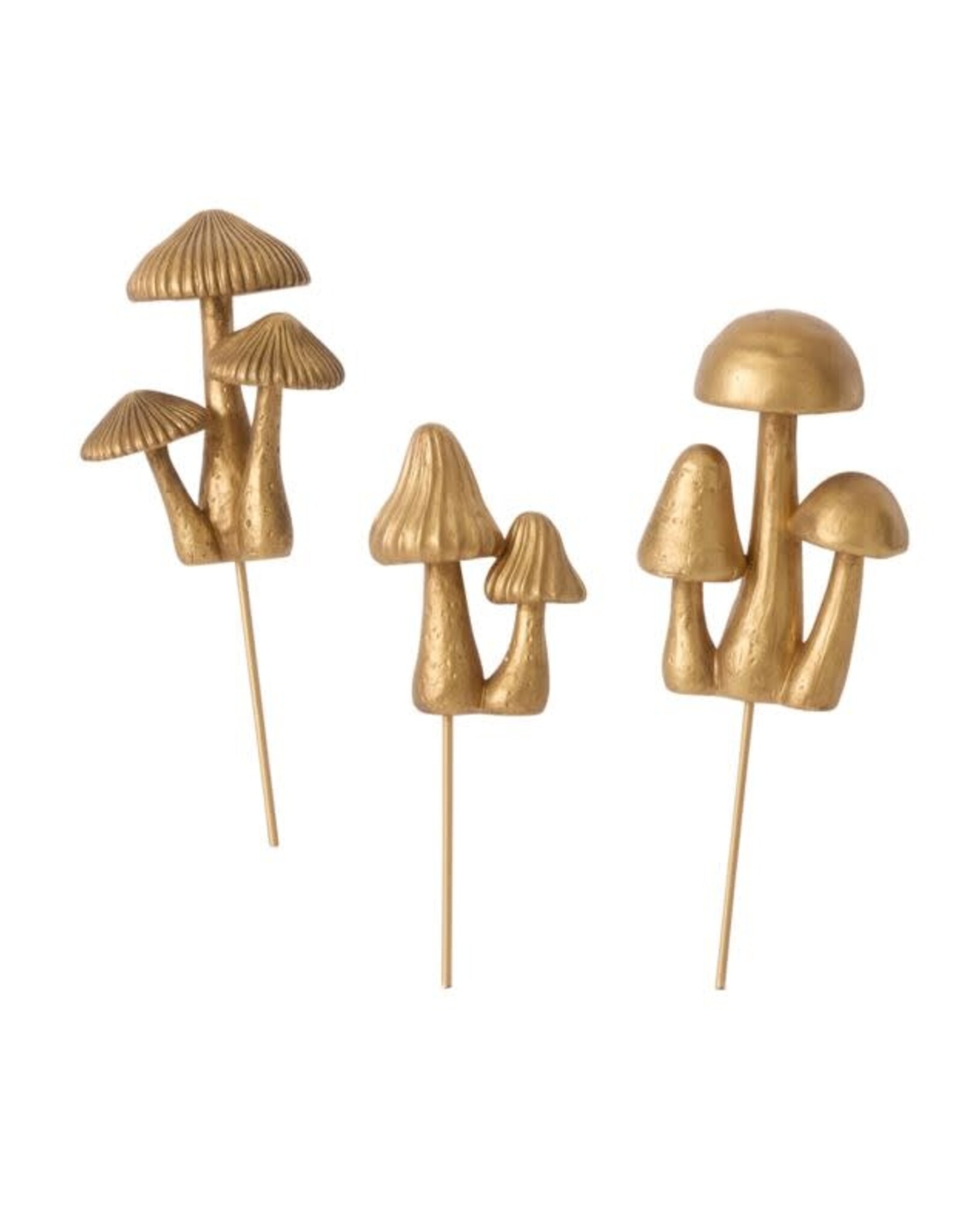 Gold Troop Mushroom Plant Stick - 3 Assorted Styles