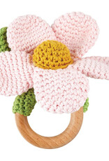Pink Crochet Daisy Rattle