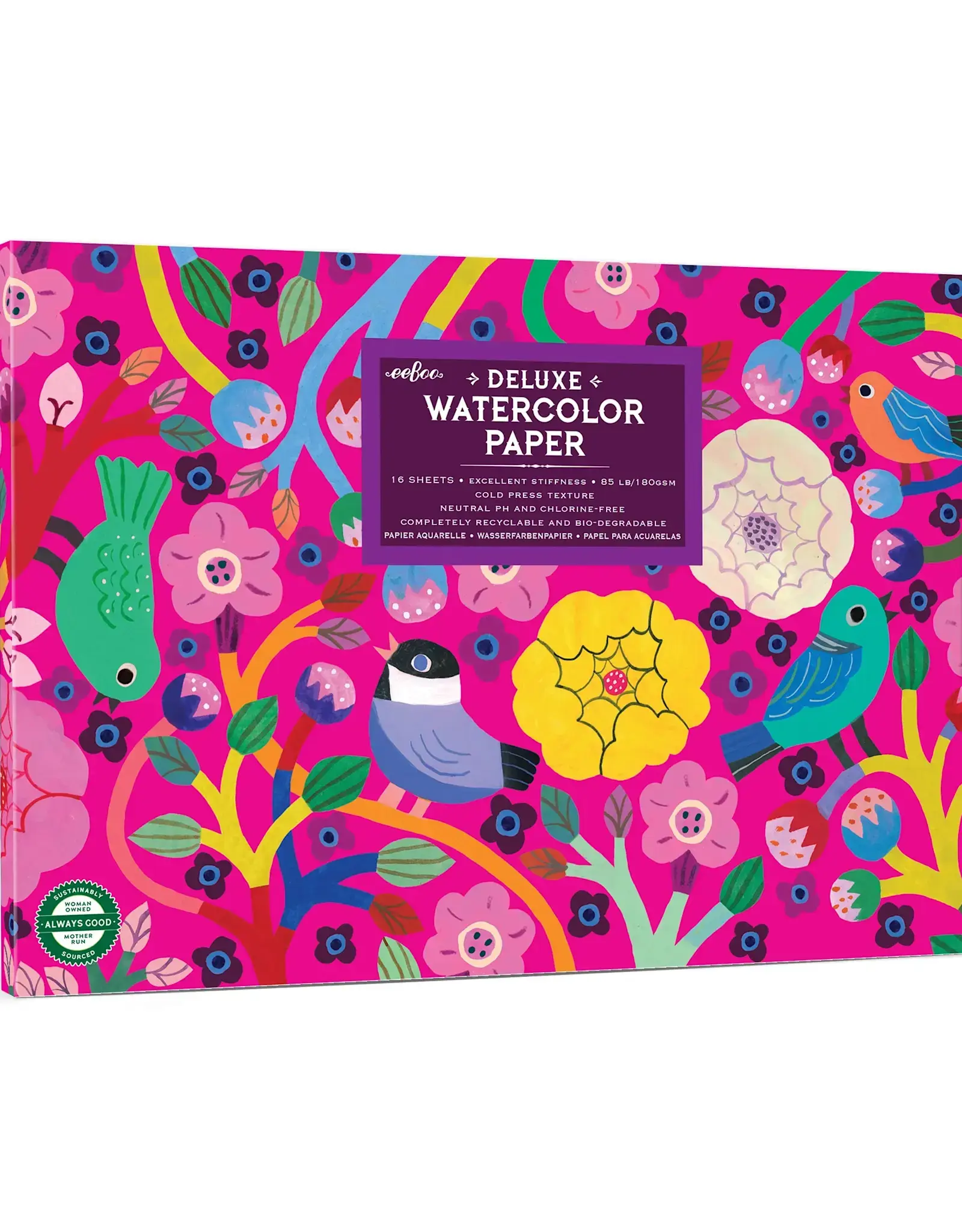 Birds in Fuchsia Watercolour Pad