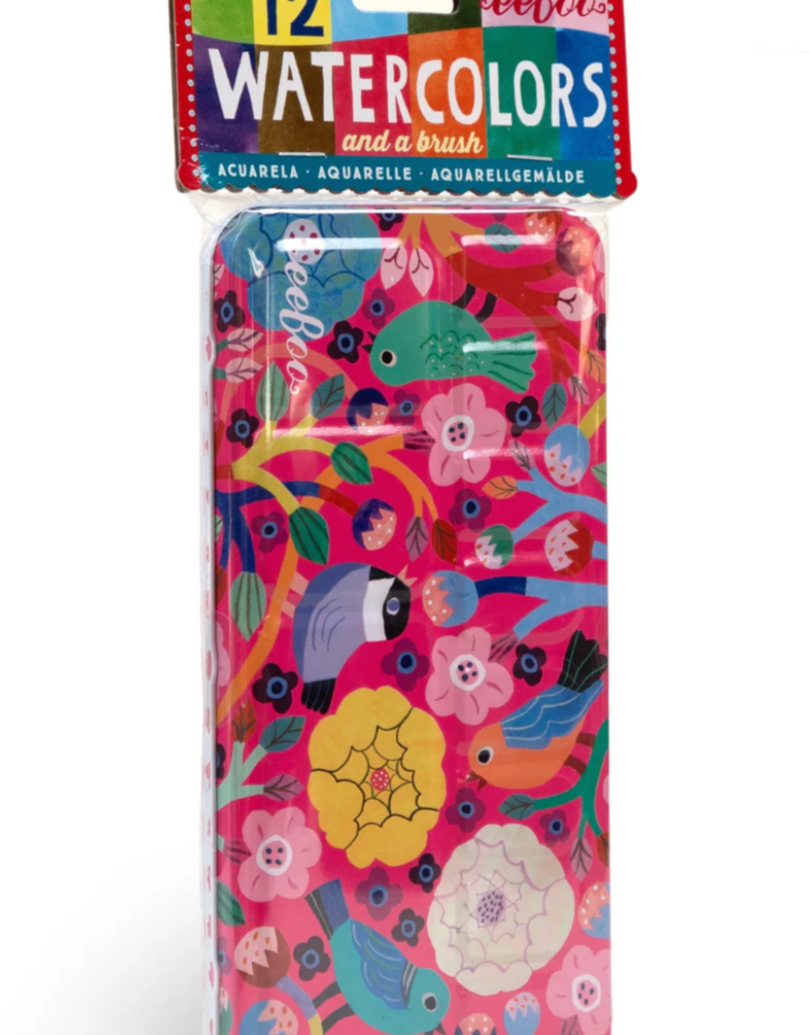 Birds in Fuchsia Watercolour Paints