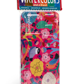 Birds in Fuchsia Watercolour Paints