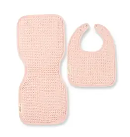 Blush Reversable Bib & Burp Set