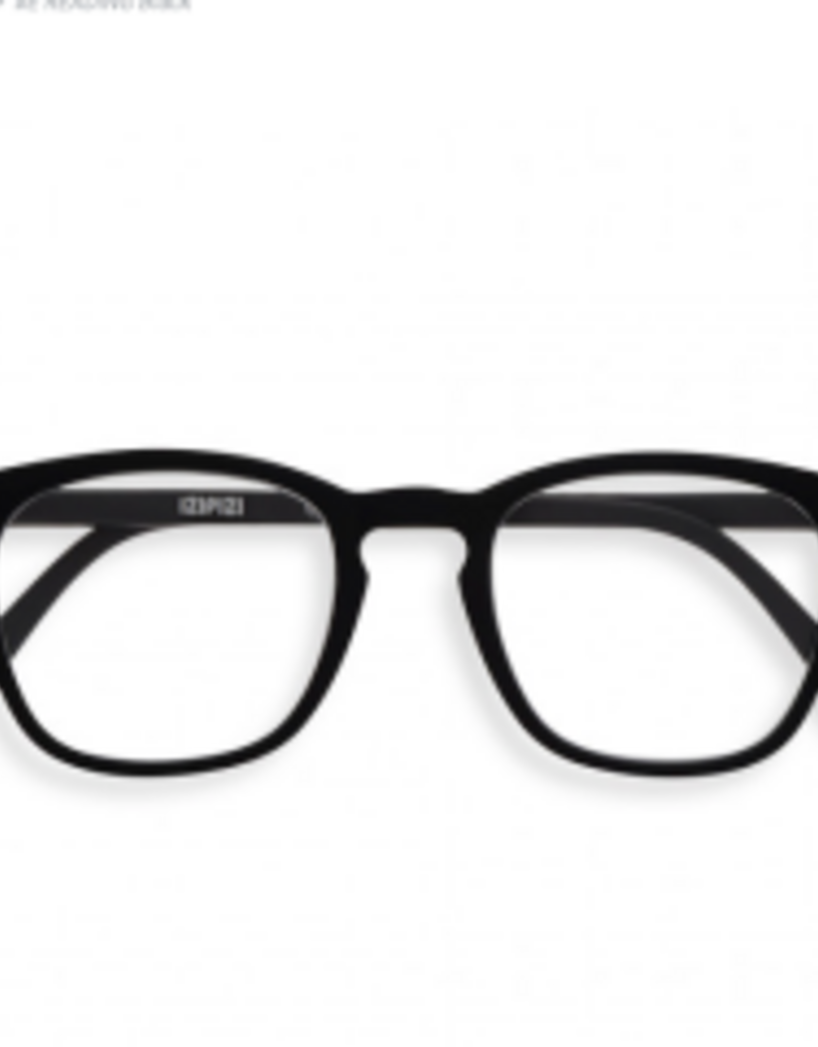 Black #E Reading Glasses +1.5