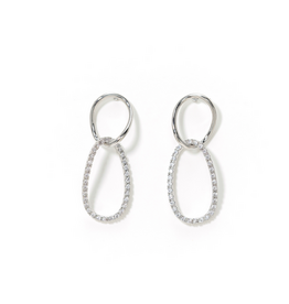 Encore Small Drop Earrings - Silver