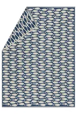 Luca Sardines Navy Cotton Throw L79" W55"