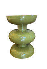 Green Enameled Metal Table/Stool