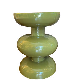 Green Enameled Metal Table/Stool