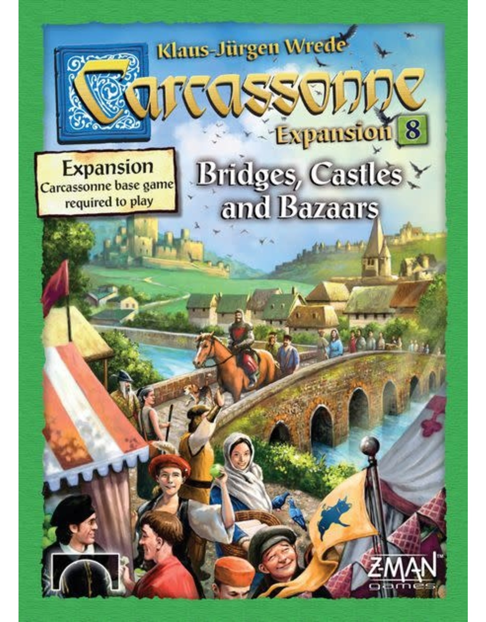 Z-Man Games Carcassonne Expansion 8 Bridges, Castles & Bazaars