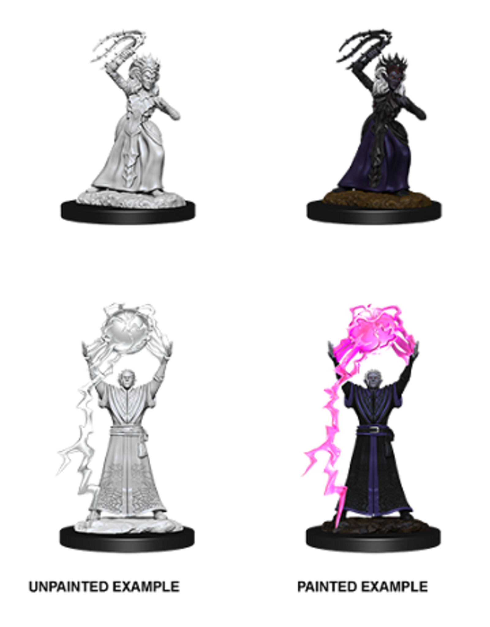 WizKids Nolzur's Marvelous Miniatures - Drow Mage & Drow Priestess